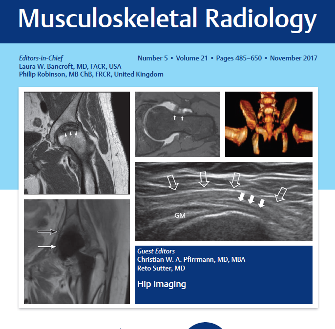 Hip Imaging – Seminars in Musculoskeletal Radiology 5/21 2017